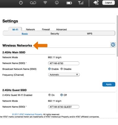 Reset AT&T Router via Admin Panel