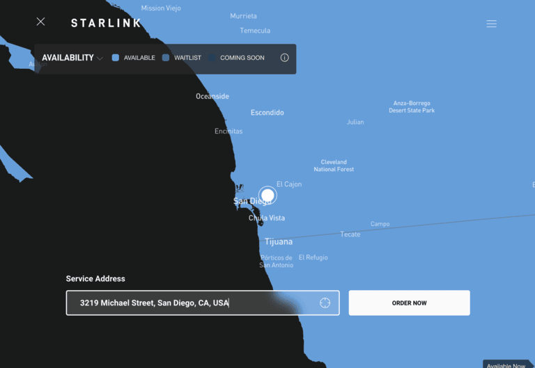 Check Availability to Setup Starlink Internet
